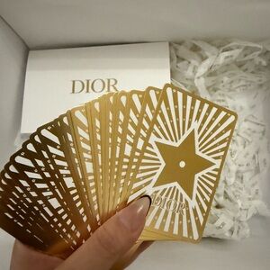 Dior Gold Starburst Playing Cards